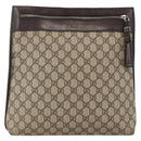 GUCCI GG Supreme Shoulder Bag PVC Beige Silver 92560 Auth ka3837-13