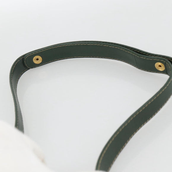 LOEWE Hand Bag Leather 2way Green Gold Auth ka3838A