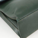 LOEWE Hand Bag Leather 2way Green Gold Auth ka3838A-15