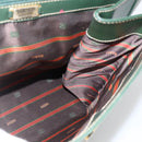 LOEWE Hand Bag Leather 2way Green Gold Auth ka3838A-21