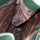 LOEWE Hand Bag Leather 2way Green Gold Auth ka3838A-22