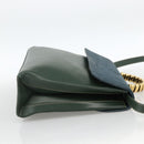 LOEWE Hand Bag Leather 2way Green Gold Auth ka3838A-4