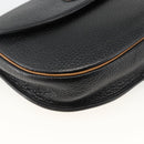 Christian Dior Shoulder Bag Leather Black Gold Auth ka3839A-14