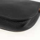 Christian Dior Shoulder Bag Leather Black Gold Auth ka3839A-15