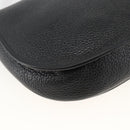 Christian Dior Shoulder Bag Leather Black Gold Auth ka3839A-16