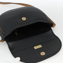 Christian Dior Shoulder Bag Leather Black Gold Auth ka3839A-10