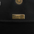 Christian Dior Shoulder Bag Leather Black Gold Auth ka3839A-18