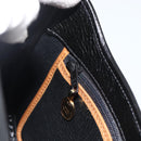 Christian Dior Shoulder Bag Leather Black Gold Auth ka3839A-21