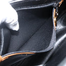 Christian Dior Shoulder Bag Leather Black Gold Auth ka3839A-12