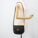 Christian Dior Shoulder Bag Leather Black Gold Auth ka3839A-22