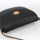 Christian Dior Shoulder Bag Leather Black Gold Auth ka3839A-6