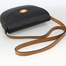 Christian Dior Shoulder Bag Leather Black Gold Auth ka3839A-7