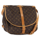 LOUIS VUITTON Monogram Saumur 35 Shoulder Bag M42254 LV Auth ka384-1