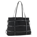 Salvatore Ferragamo Tote Bag Nylon Black Silver Auth ka3842-1