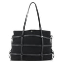 Salvatore Ferragamo Tote Bag Nylon Black Silver Auth ka3842-2