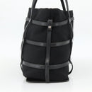 Salvatore Ferragamo Tote Bag Nylon Black Silver Auth ka3842-4
