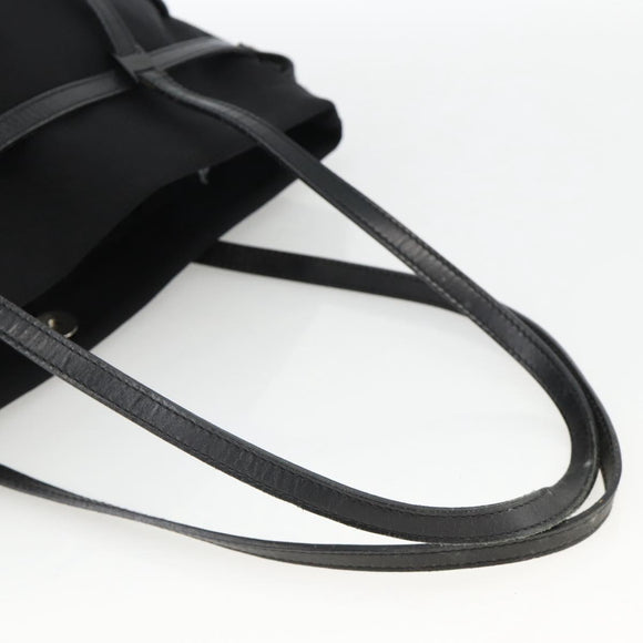 Salvatore Ferragamo Tote Bag Nylon Black Silver Auth ka3842