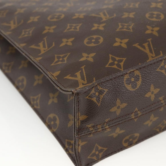 LOUIS VUITTON Monogram Sac Plat Hand Bag M51140 LV Auth ka3846