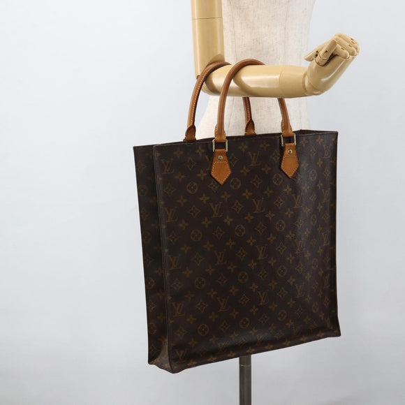 LOUIS VUITTON Monogram Sac Plat Hand Bag M51140 LV Auth ka3846