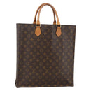 LOUIS VUITTON Monogram Sac Plat Hand Bag M51140 LV Auth ka3846-1
