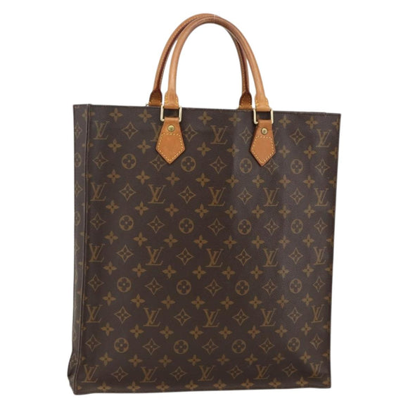 LOUIS VUITTON Monogram Sac Plat Hand Bag M51140 LV Auth ka3846