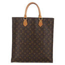 LOUIS VUITTON Monogram Sac Plat Hand Bag M51140 LV Auth ka3846-13