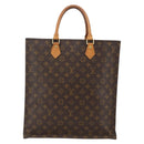 LOUIS VUITTON Monogram Sac Plat Hand Bag M51140 LV Auth ka3846-2