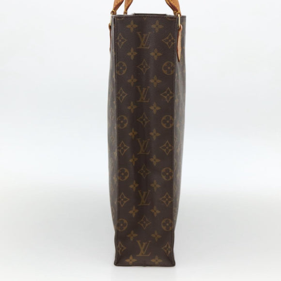 LOUIS VUITTON Monogram Sac Plat Hand Bag M51140 LV Auth ka3846
