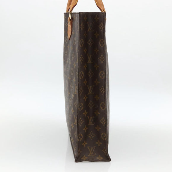 LOUIS VUITTON Monogram Sac Plat Hand Bag M51140 LV Auth ka3846