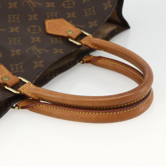 LOUIS VUITTON Monogram Sac Plat Hand Bag M51140 LV Auth ka3846