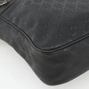 GUCCI GG Implementation Shoulder Bag PVC Black Silver 201448 Auth ka3847-14