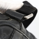 GUCCI GG Implementation Shoulder Bag PVC Black Silver 201448 Auth ka3847-11