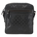GUCCI GG Implementation Shoulder Bag PVC Black Silver 201448 Auth ka3847-13