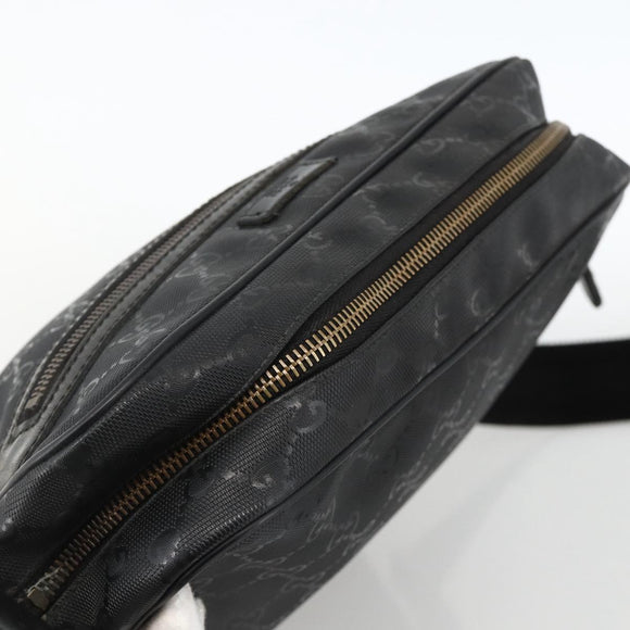 GUCCI GG Implementation Shoulder Bag PVC Black Silver 201448 Auth ka3847