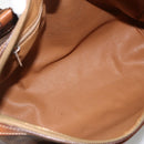 CELINE Macadam Canvas Hand Bag PVC 2 Set Brown Beige Auth ka3848-10