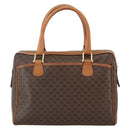CELINE Macadam Canvas Hand Bag PVC 2 Set Brown Beige Auth ka3848-3