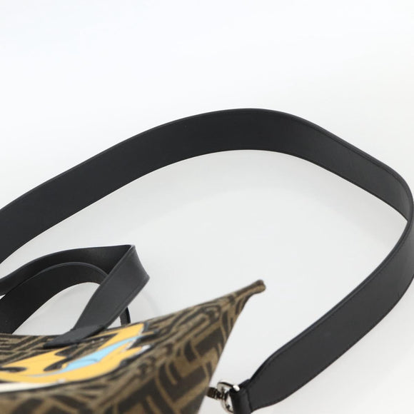 FENDI Pokemon Dragonite Fragment Zucca Canvas Bag 2way Black Brown Auth ka3850SM