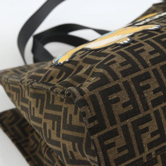 FENDI Pokemon Dragonite Fragment Zucca Canvas Bag 2way Black Brown Auth ka3850SM