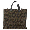 FENDI Pokemon Dragonite Fragment Zucca Canvas Bag 2way Black Brown Auth ka3850SM-2