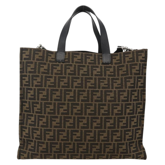 FENDI Pokemon Dragonite Fragment Zucca Canvas Bag 2way Black Brown Auth ka3850SM