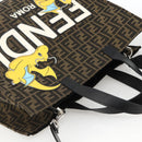 FENDI Pokemon Dragonite Fragment Zucca Canvas Bag 2way Black Brown Auth ka3850SM-6