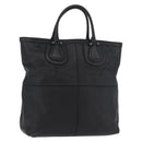 GIVENCHY Hand Bag Leather Black Silver Auth ka3852A-1
