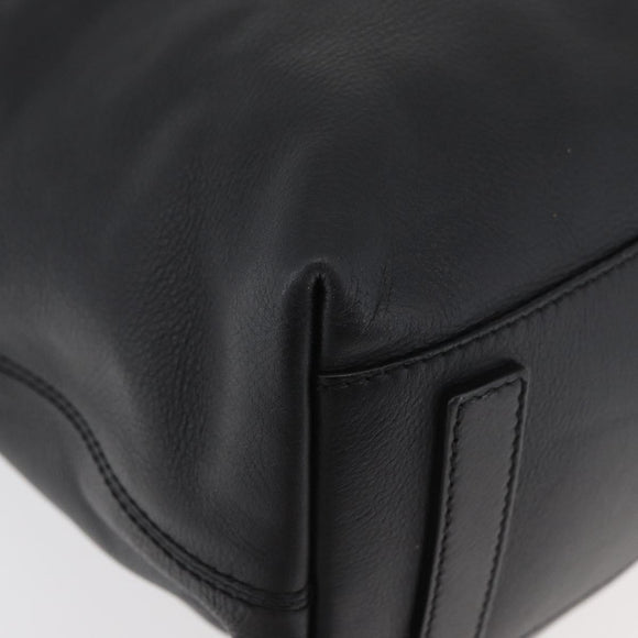 GIVENCHY Hand Bag Leather Black Silver Auth ka3852A