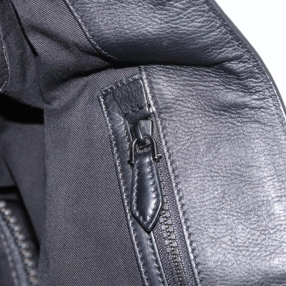 GIVENCHY Hand Bag Leather Black Silver Auth ka3852A