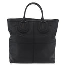GIVENCHY Hand Bag Leather Black Silver Auth ka3852A-2