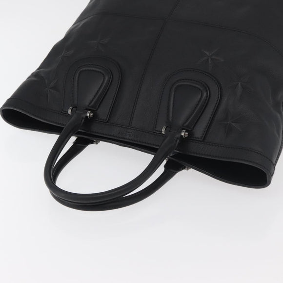 GIVENCHY Hand Bag Leather Black Silver Auth ka3852A