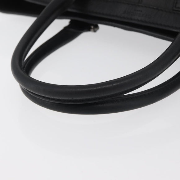 GIVENCHY Hand Bag Leather Black Silver Auth ka3852A