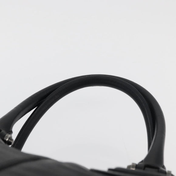 GIVENCHY Hand Bag Leather Black Silver Auth ka3852A