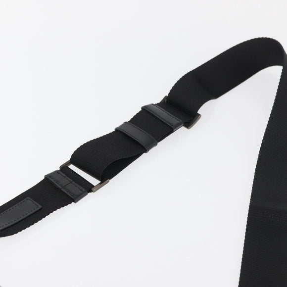 PRADA Hand Bag Nylon Leather 2way Black Silver Auth ka3854
