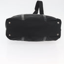 PRADA Hand Bag Nylon Leather 2way Black Silver Auth ka3854-5